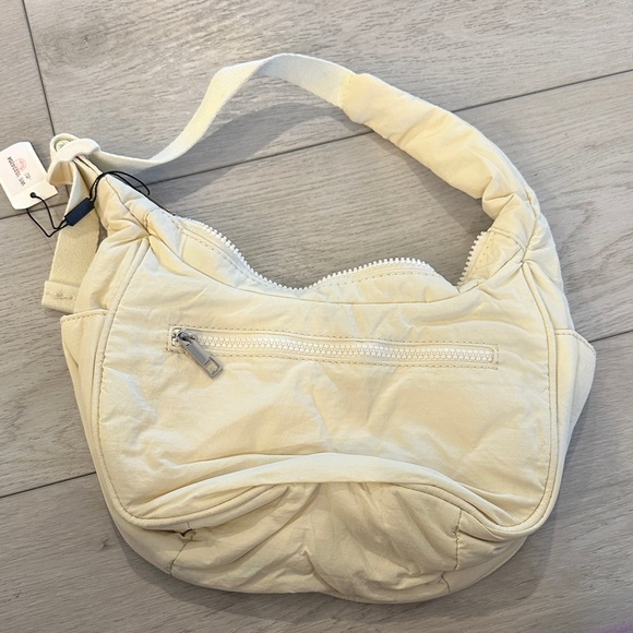 Cream Quilted Shoulder Bag - Picture 2 of 6